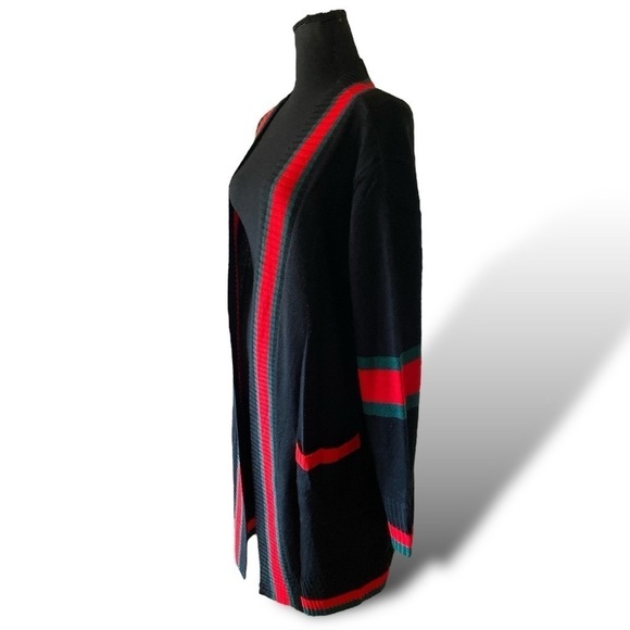 Knit Cardigan Sweater Color Block Chunky Open Front Size XL. Boho Chic NWOT - Picture 10 of 11